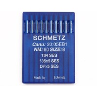 SCHMETZ sewing machine ballpoint needles 134(R) SES 135x5 SY1955 DPx5 SIZE 60/8